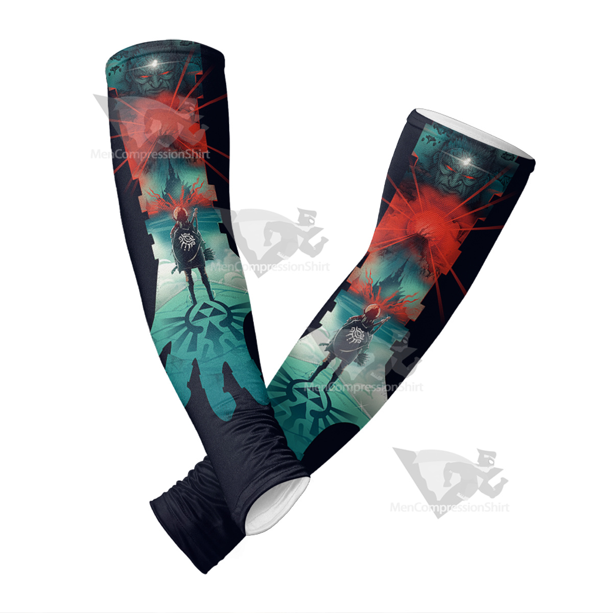 Zelda Tearsofkingdom Lllustration Poster Compression Arm Sleeve