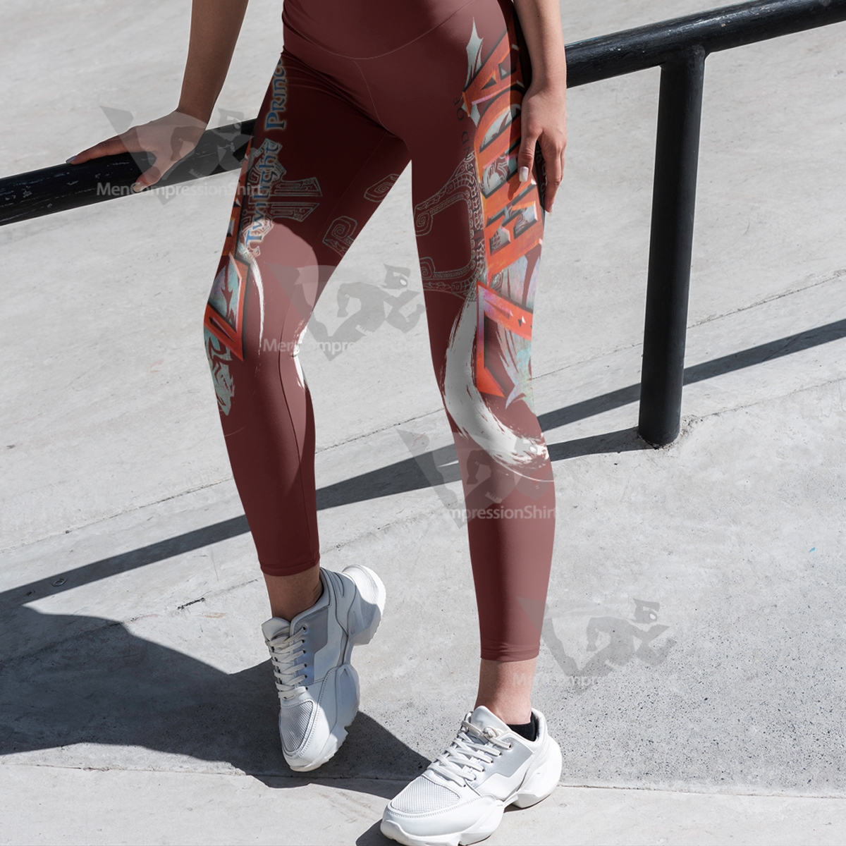 Zelda Twilight Princess Icon Wolf Women Compression Legging-MensCompressionShirt