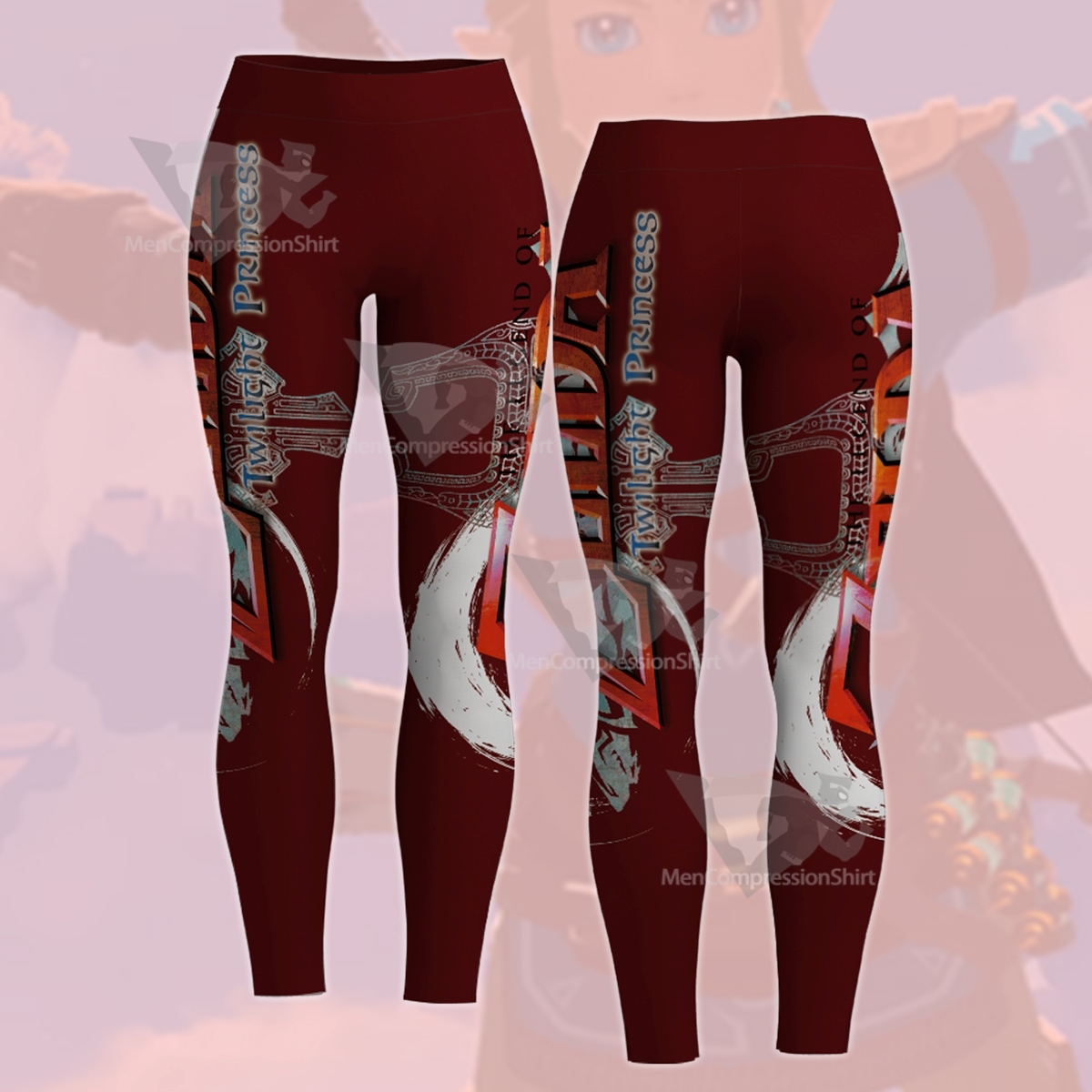 Zelda Twilight Princess Icon Wolf Women Compression Legging-MensCompressionShirt