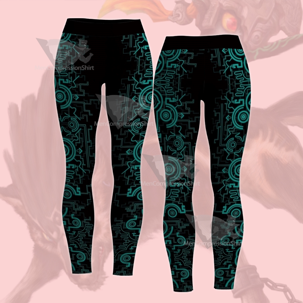 Zelda Twilight Princess Twilight Realm Totem Women Compression Legging-MensCompressionShirt