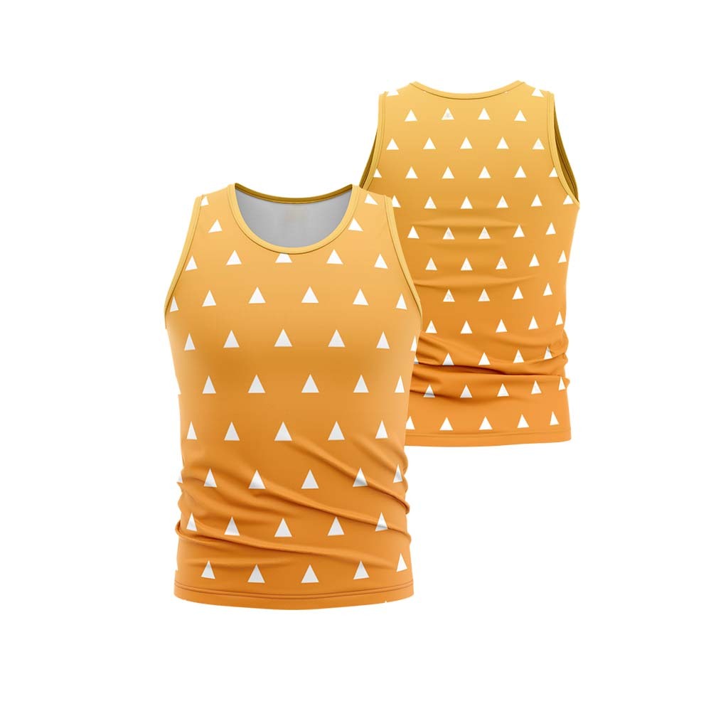 Zenitsu Agatsuma Anime Demon Slayer Sleeveless Compression Shirt