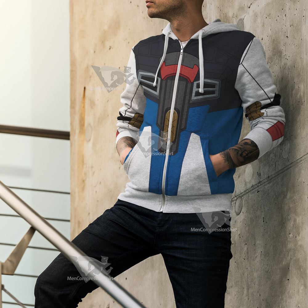 Zgmf X20a Strike Freedom Gundam Cosplay Zip Up Hoodie