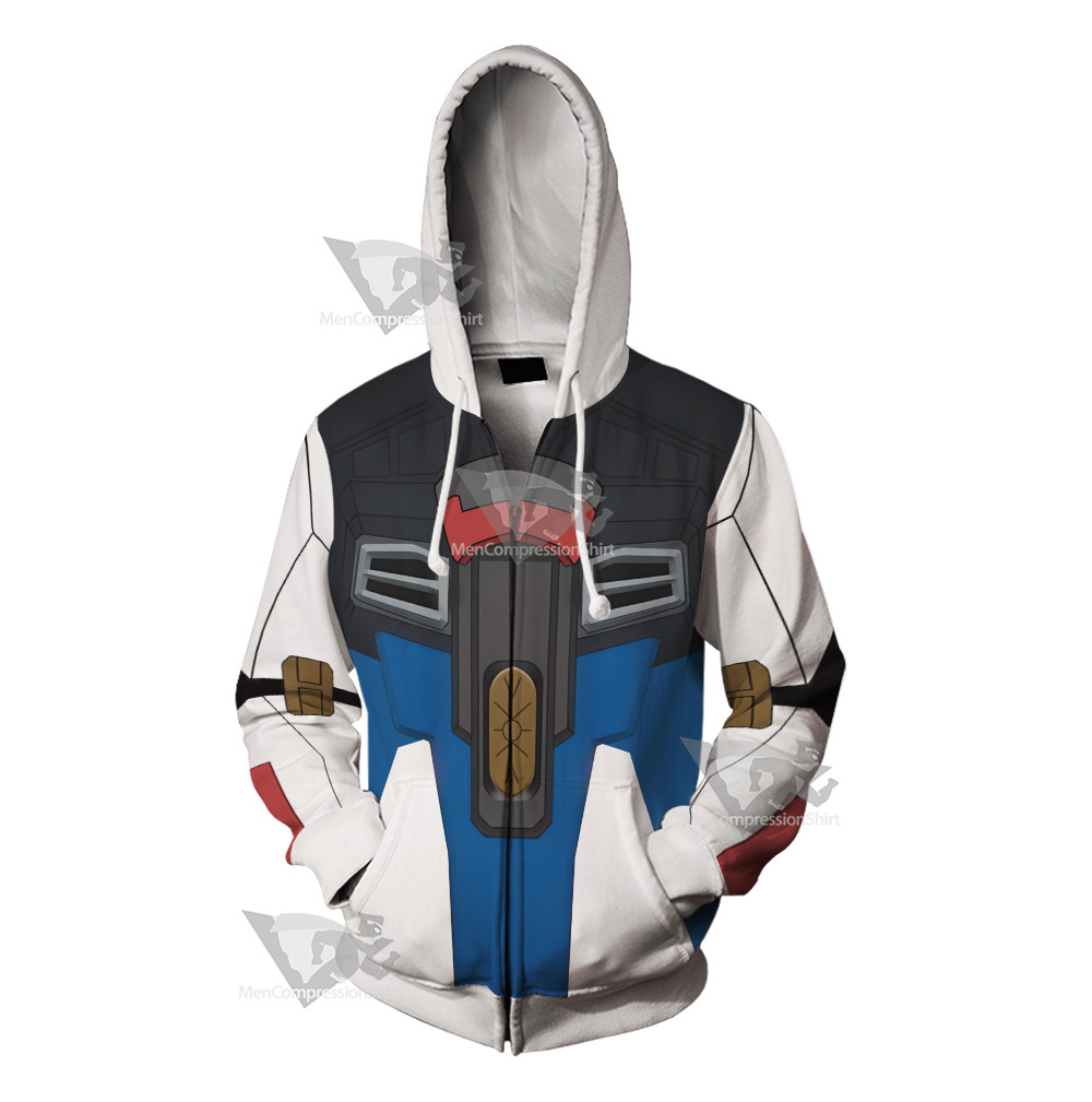 Zgmf X20a Strike Freedom Gundam Cosplay Zip Up Hoodie