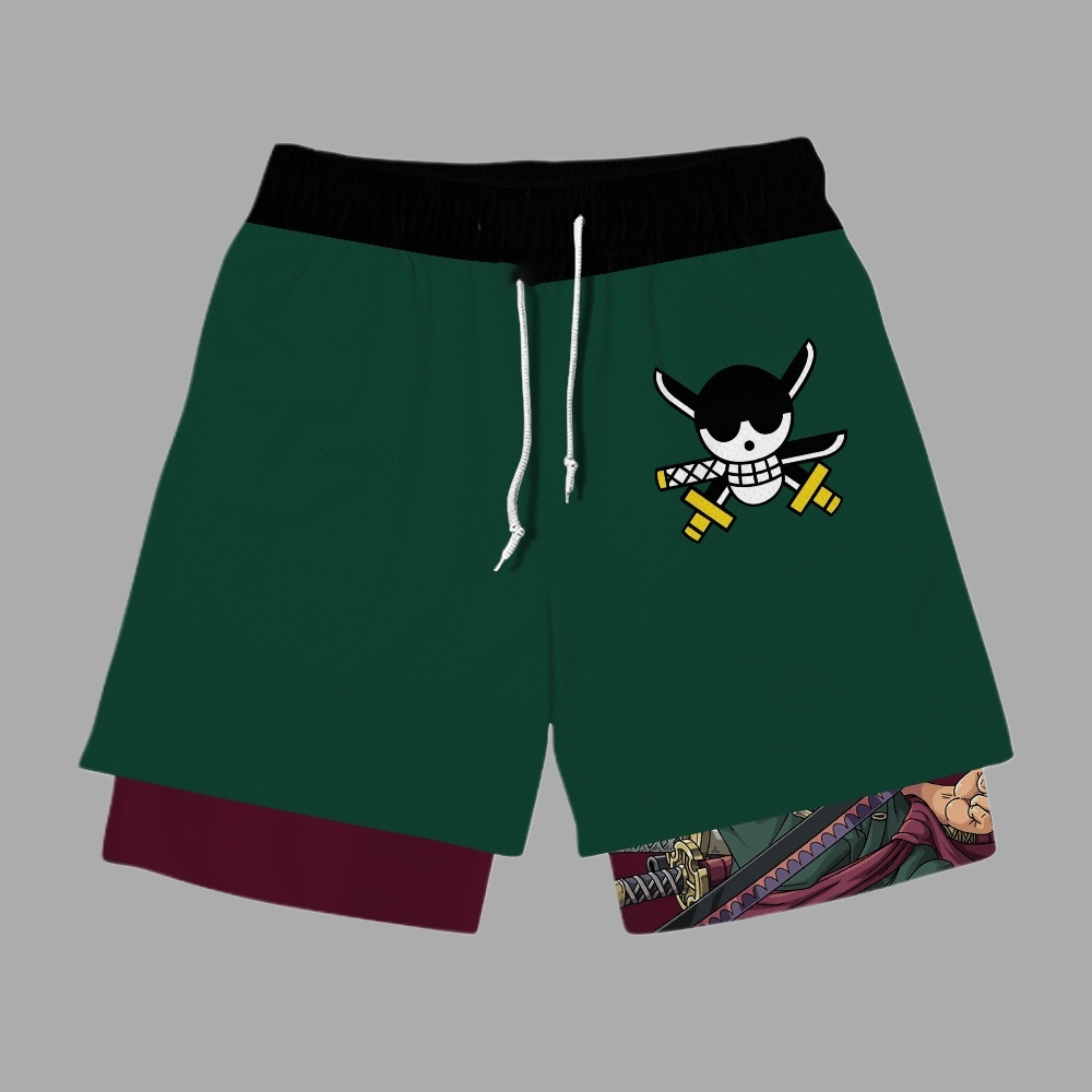 Zoro Anime Shorts Compression Gym Shorts