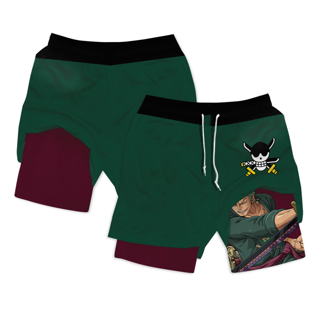 Zoro Anime Shorts Compression Gym Shorts