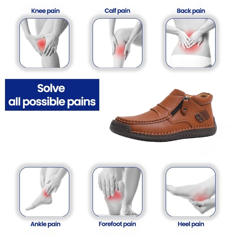 🔥 Men's Calfskin Casual Shoes👞 Hand-sewn, easy to put on and take off✅ Arch support - relieve pain and provide walking comfort