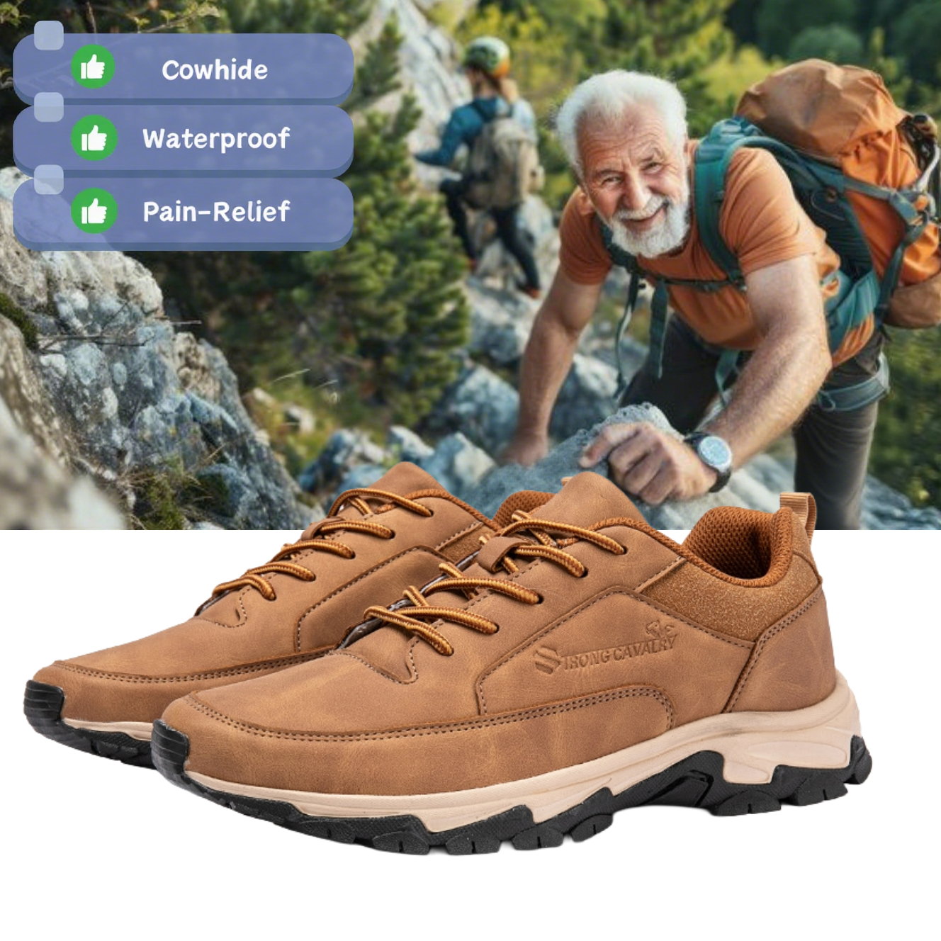[Last Day 70% Off - Ends Soon] 🔥 Ergonomically Designed Men's Walking Shoes 👞 Relieve walking pain ✅ Arch support for comfortable walking