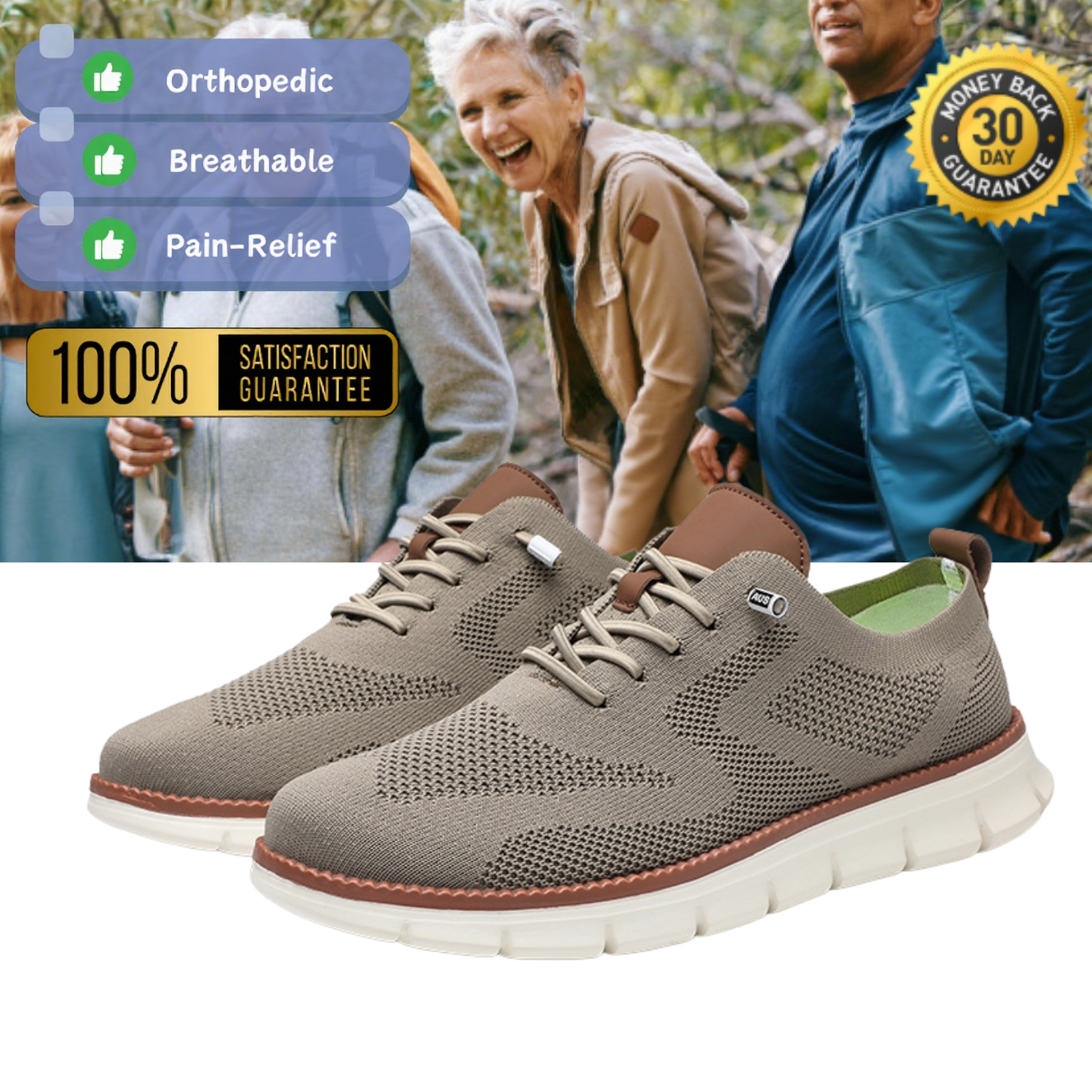🔥 Ergonomically designed men's casual shoes 👞 Hand-sewn, easy to put on and take off ✅ Arch support, relieve pain, and make you walk comfortably