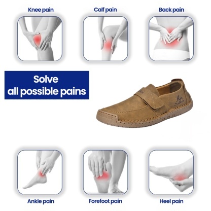 🐂 Men's Calfskin Casual Shoes 👞 Hand-sewn, slip-on design, easy to put on and take off ✅ Arch support - relieve pain and walk comfortably all day