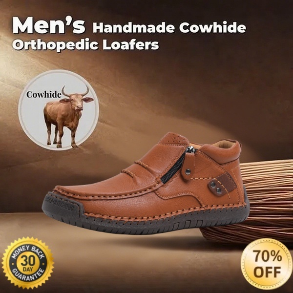 🔥 Men's Calfskin Casual Shoes👞 Hand-sewn, easy to put on and take of