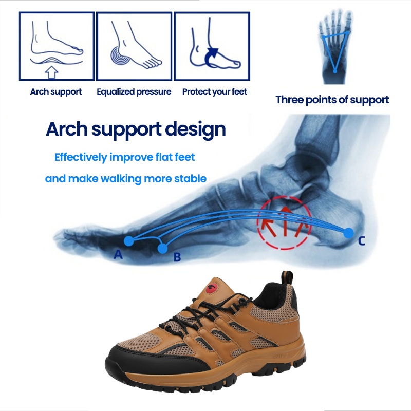 🔥 Ergonomically designed men's casual shoes 👞 Hand-sewn, easy to put on and take off ✅ Arch support, relieves walking pain - allowing you to walk comfortably