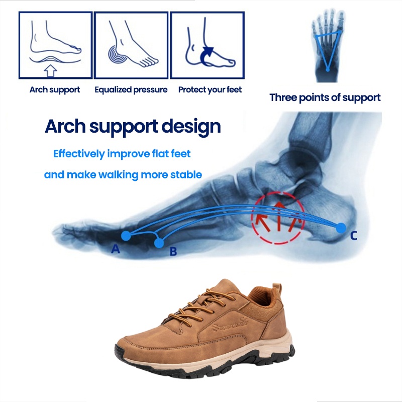 [Last Day 70% Off - Ends Soon] 🔥 Ergonomically Designed Men's Walking Shoes 👞 Relieve walking pain ✅ Arch support for comfortable walking