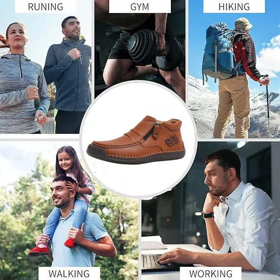 🔥 Men's Calfskin Casual Shoes👞 Hand-sewn, easy to put on and take off✅ Arch support - relieve pain and provide walking comfort