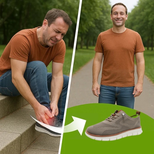 🔥 Ergonomically designed men's casual shoes 👞 Hand-sewn, easy to put on and take off ✅ Arch support, relieve pain, and make you walk comfortably