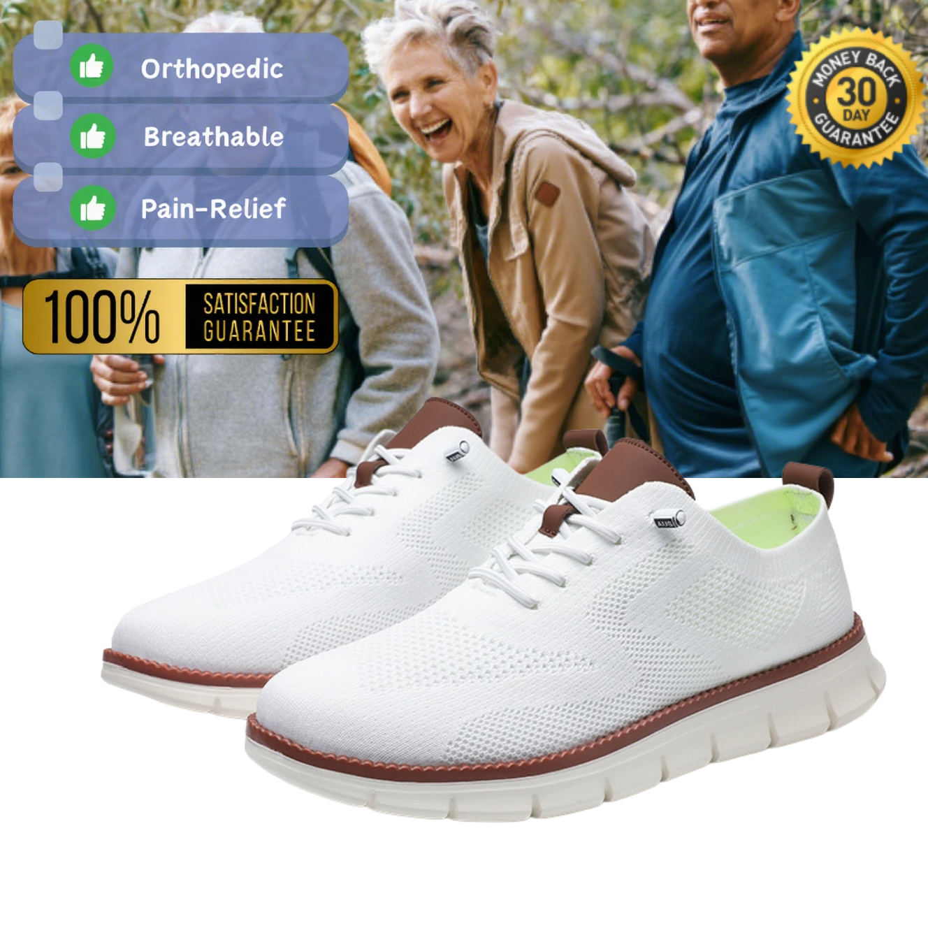 🔥 Ergonomically designed men's casual shoes 👞 Hand-sewn, easy to put on and take off ✅ Arch support, relieve pain, and make you walk comfortably