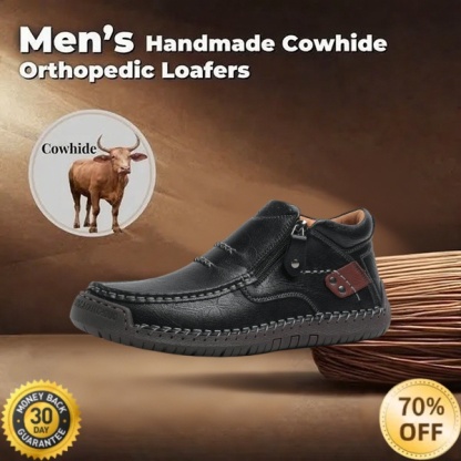 🔥 Men's Calfskin Casual Shoes👞 Hand-sewn, easy to put on and take off✅ Arch support - relieve pain and provide walking comfort