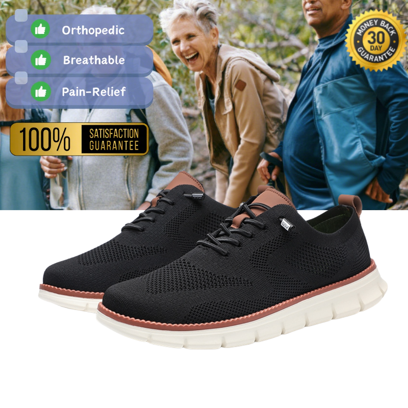 🔥 Ergonomically designed men's casual shoes 👞 Hand-sewn, easy to put on and take off ✅ Arch support, relieve pain, and make you walk comfortably