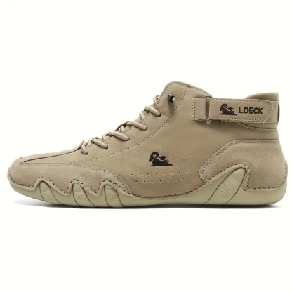 Waterproof Boots Comfortable For Winter，Unisex Italian Handmade Suede Velcro High Boots