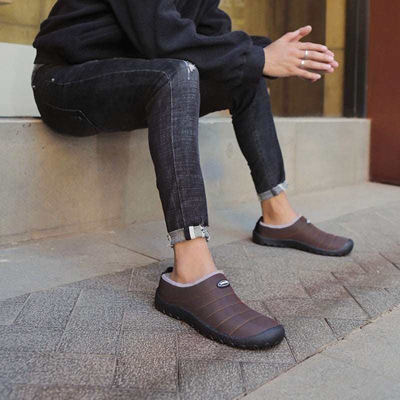 Fur Slippers Waterproof Indoor And Outdoor Winter Slides for Women and Men