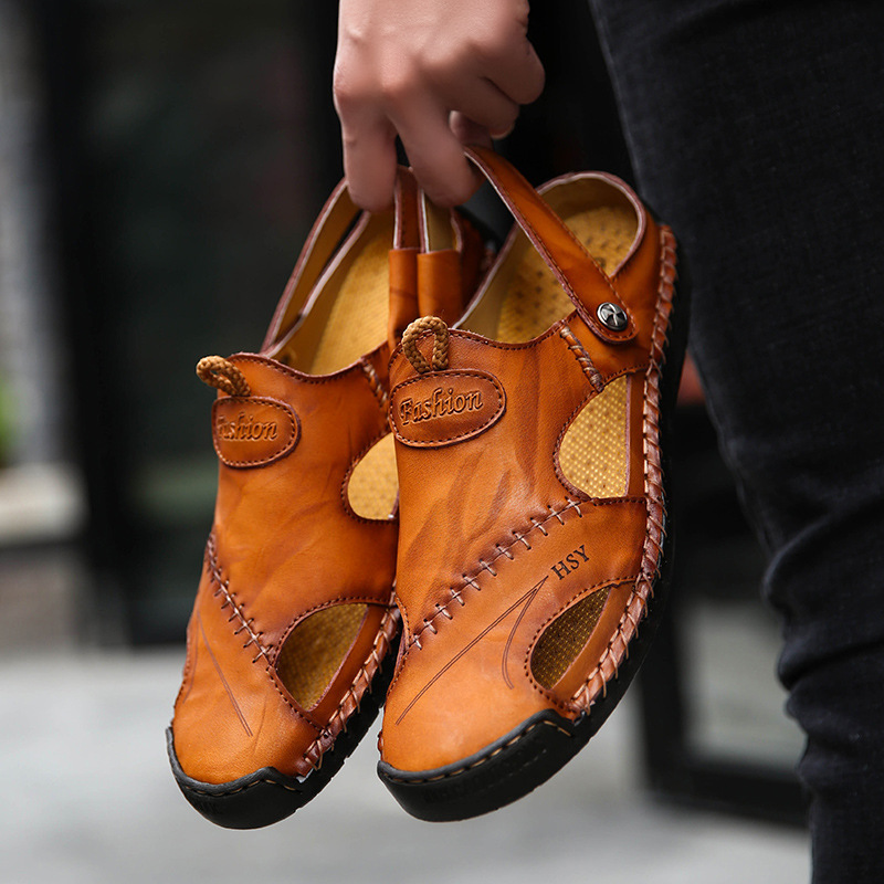 ⏰Promotion - 50% OFF🔥Men's Orthopedic Walking Genuine Leather Sandals