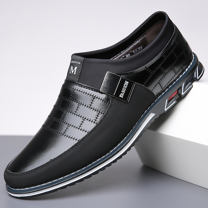 men's large size casual leather shoes
