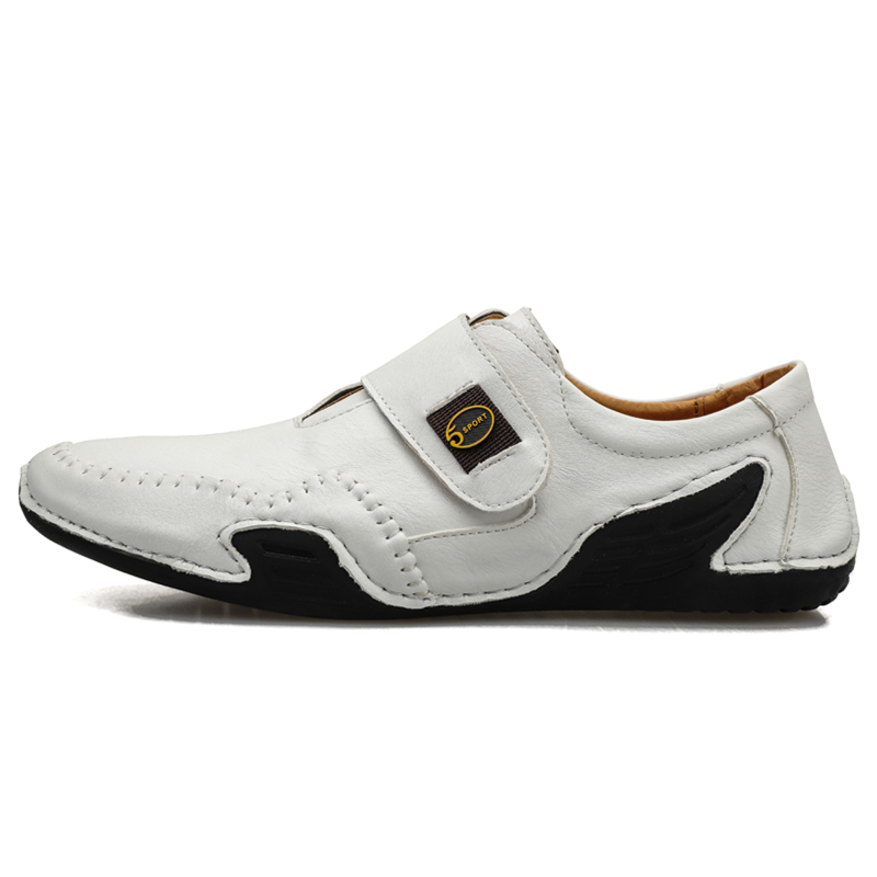 🔥 Hot Sale! Limited Stock! 💥Men's Outdoor Casual Low-Top Soft Leather Velcro Easy On/Off Shoes