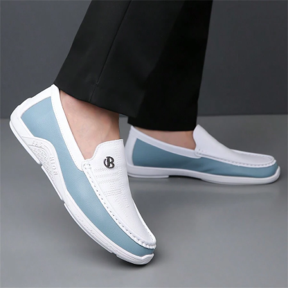 Men's Comfy Leather Casual Walking Orthopedic Shoes
