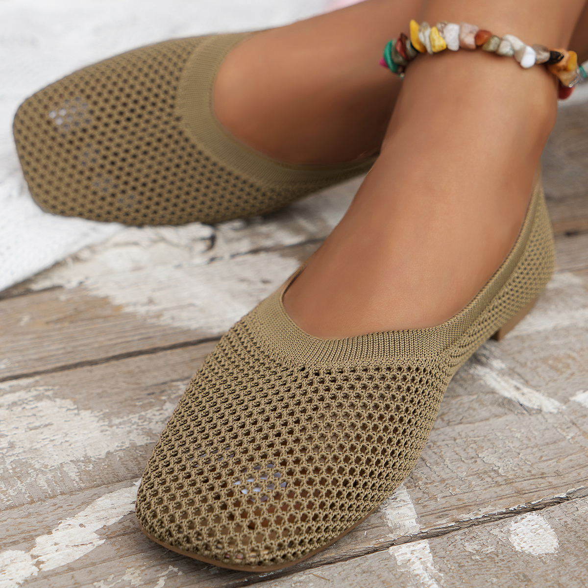 Women's Ballet Comfortable Soft Breathable Non-Slip Orthopedic Slip-On Flat Shoes