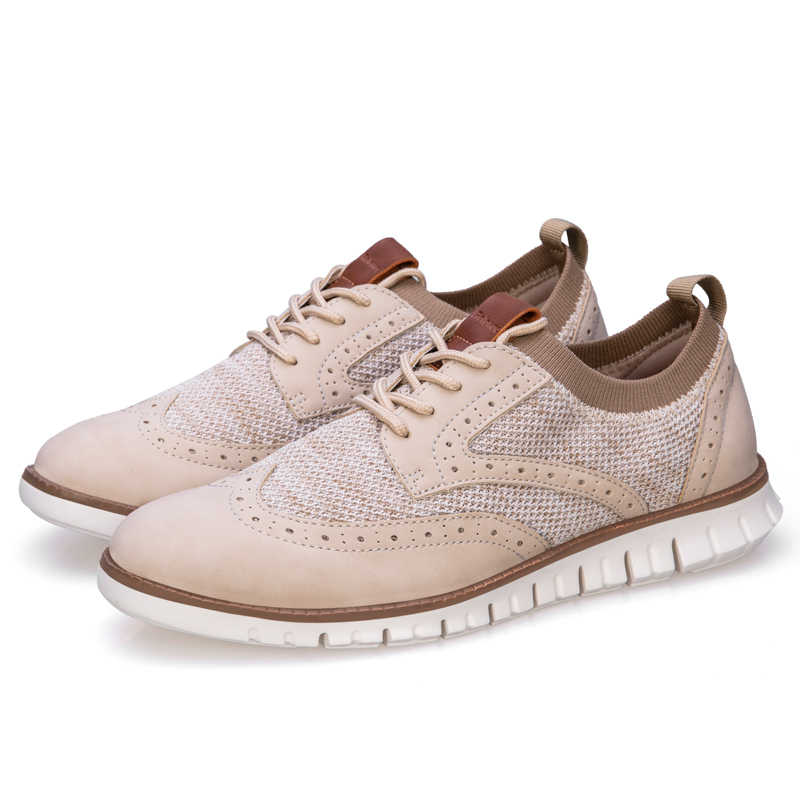 Men's Casual Dress Sneakers - Breathable Mesh Oxford Business Walking Tennis Shoes - Comfortable & Lightweight