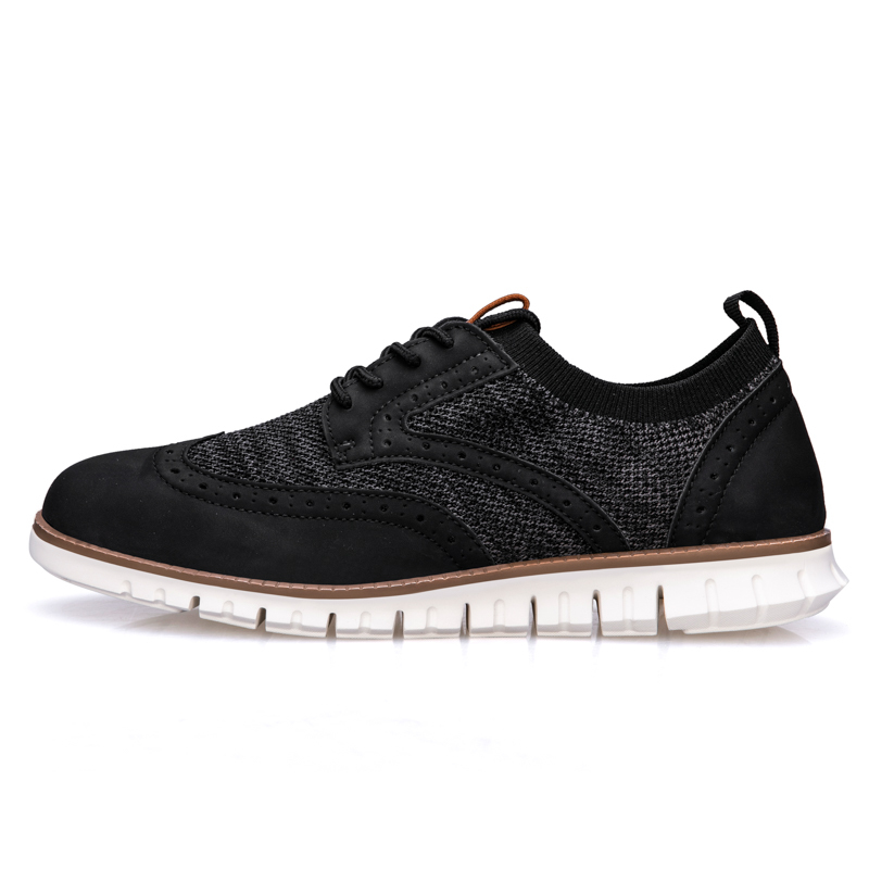 Men's Casual Dress Sneakers - Breathable Mesh Oxford Business Walking Tennis Shoes - Comfortable & Lightweight