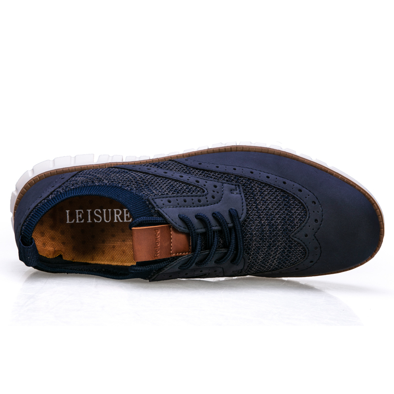 Men's Casual Dress Sneakers - Breathable Mesh Oxford Business Walking Tennis Shoes - Comfortable & Lightweight