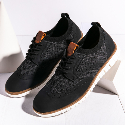 Men's Casual Dress Sneakers - Breathable Mesh Oxford Business Walking Tennis Shoes - Comfortable & Lightweight