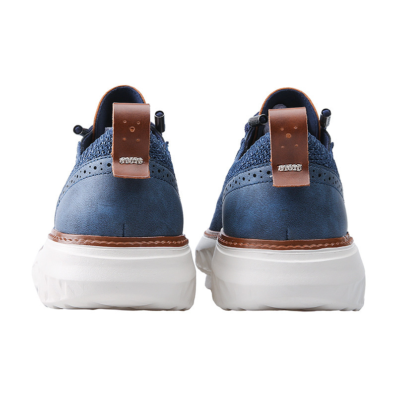Men's Breathable Knit Mesh Casual Sneakers, Lightweight Non-Slip Shoes with Soft Interior Lining