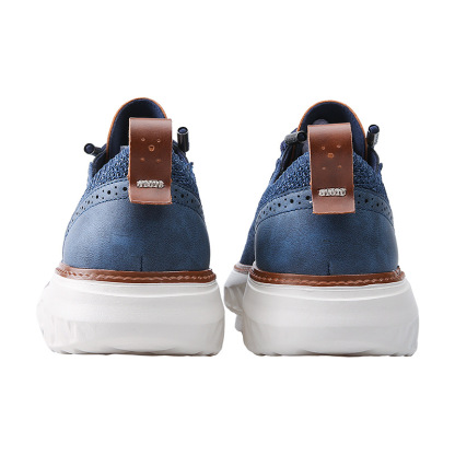 Men's Breathable Knit Mesh Casual Sneakers, Lightweight Non-Slip Shoes with Soft Interior Lining