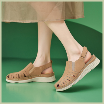 Casual Orthopedic Velcro Walking Wedge Toe Sandals