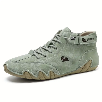 Waterproof Boots Comfortable For Winter，Unisex Italian Handmade Suede Velcro High Boots