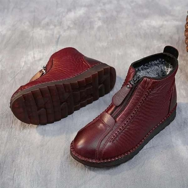 2024 popular winter boots!Women's Leather Non-Slip Ankle Boots