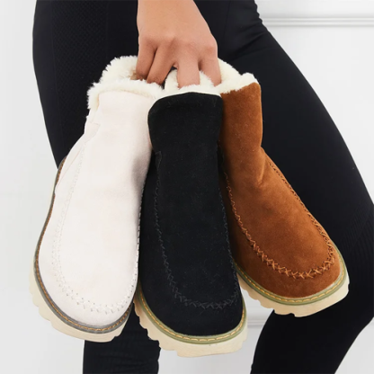 Classic Non-Slip Ankle Snow Booties Warm Fur Lining Boots