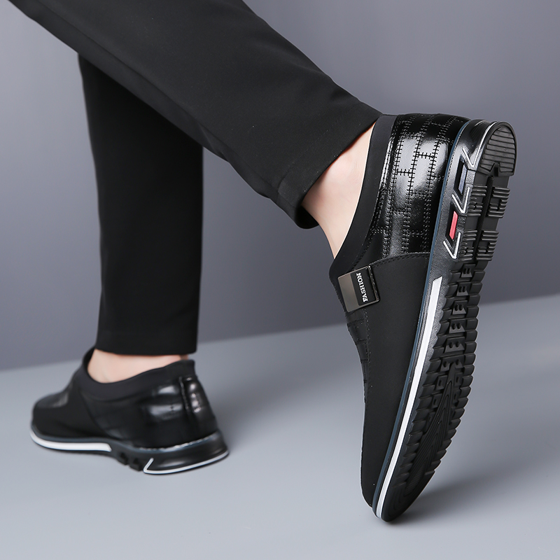 men's large size casual leather shoes