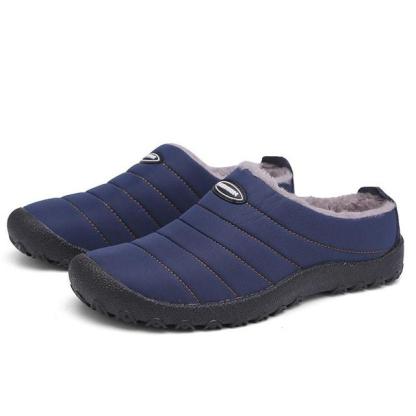 Fur Slippers Waterproof Indoor And Outdoor Winter Slides for Women and Men