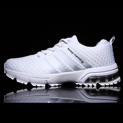 Breathable fly knit casual sports air cushion shoes