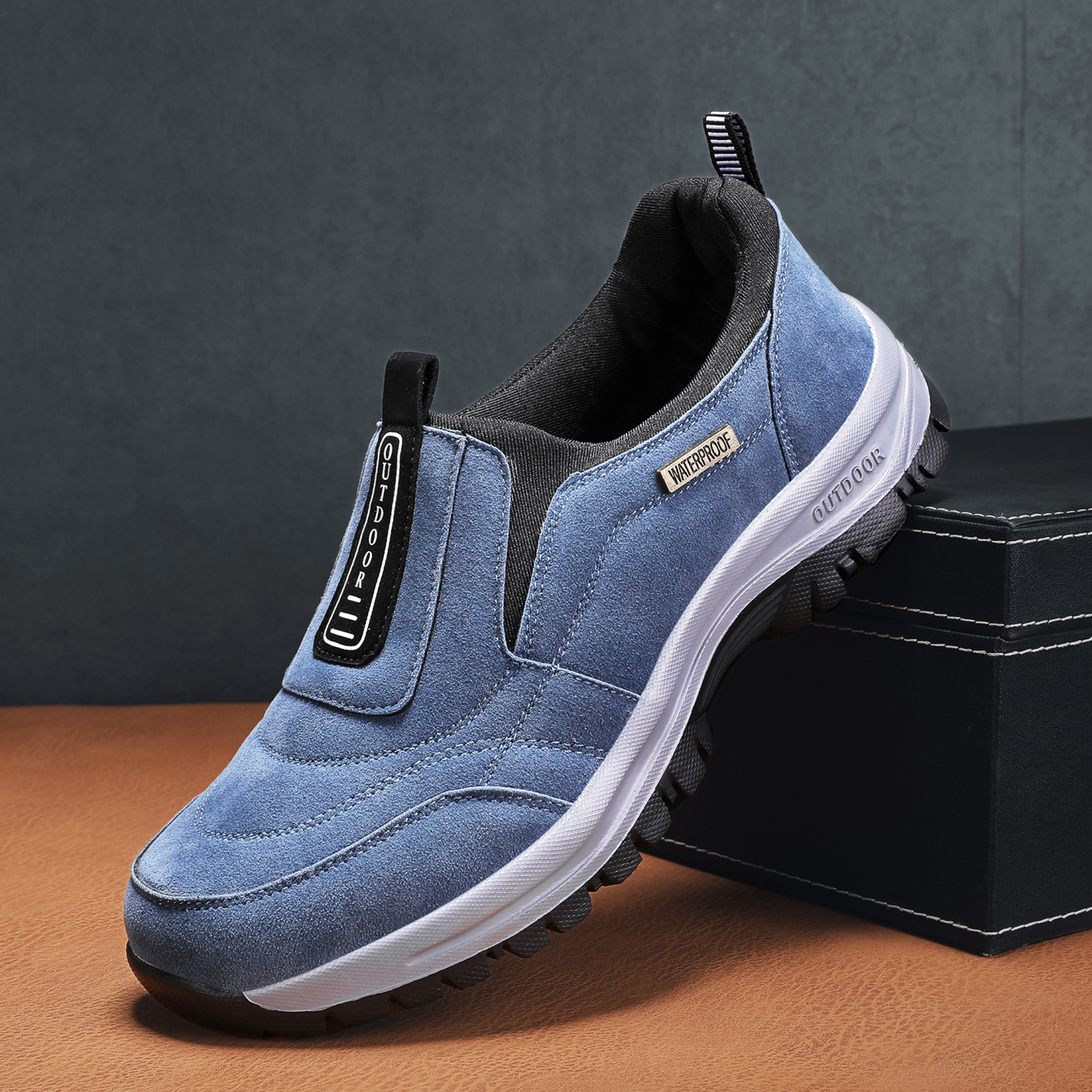 2025 Men's Lightweight Extra Wide Width Orthopedic Hands-Free Foot Pain Relief Slip-on Shoes