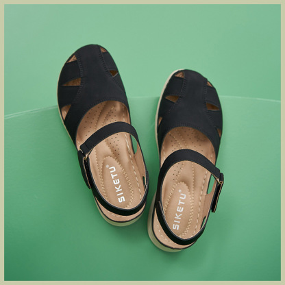 Casual Orthopedic Velcro Walking Wedge Toe Sandals