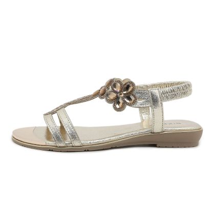 Sandals Hollow Triangle Rhinestone Sandals Soft Bottom Wedge Flat