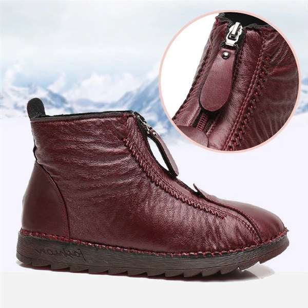 2024 popular winter boots!Women's Leather Non-Slip Ankle Boots