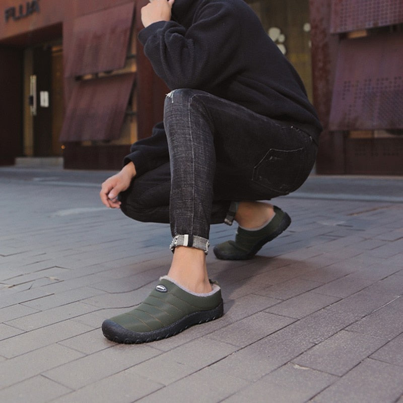 Fur Slippers Waterproof Indoor And Outdoor Winter Slides for Women and Men