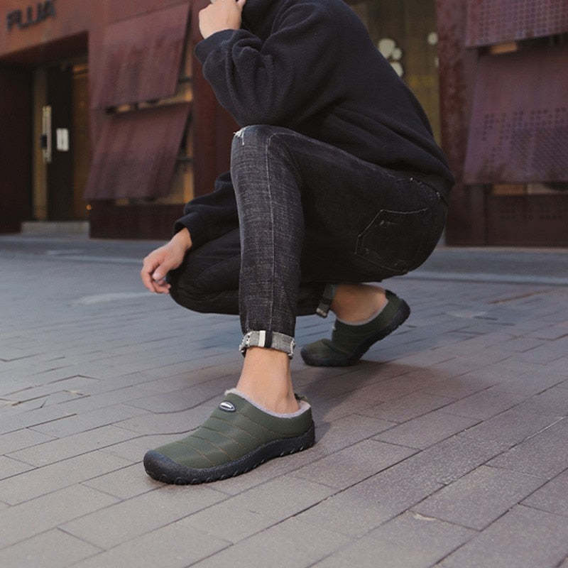 Fur Slippers Waterproof Indoor And Outdoor Winter Slides for Women and Men