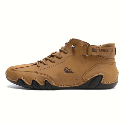 Waterproof Boots Comfortable For Winter，Unisex Italian Handmade Suede Velcro High Boots