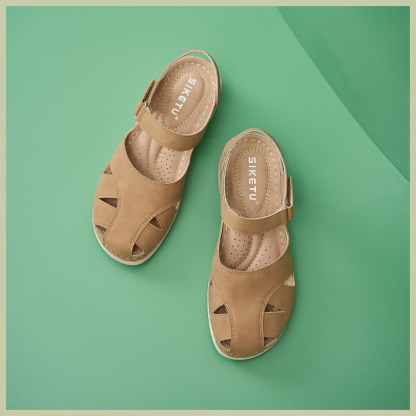 Casual Orthopedic Velcro Walking Wedge Toe Sandals