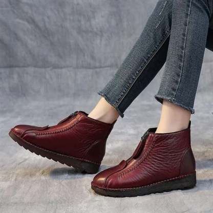 2024 popular winter boots!Women's Leather Non-Slip Ankle Boots
